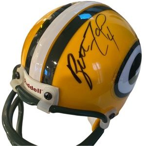 Authentic Brett Favre Signed Mini Helmet Green Bay Packers NFL